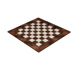 Roma - high-gloss 51 cm, 5 cm Square-Sized Walnut Luxury Chess Board