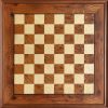 Galileo – 5 cm squared, Italian Root-of-Elm Chess Board with Frame.