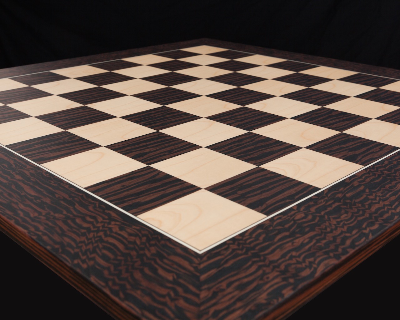 Andalucia – 6 cm Square-Sized Tiger Ebony Spanish Chess Board