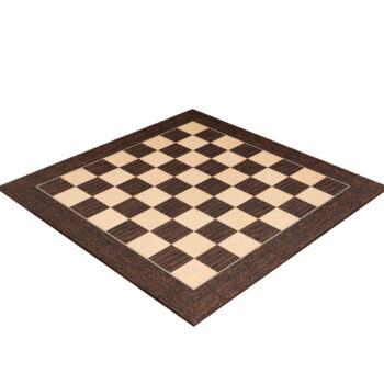 Andalucia 60 cm matt tiger ebony chess board, three-quarter view