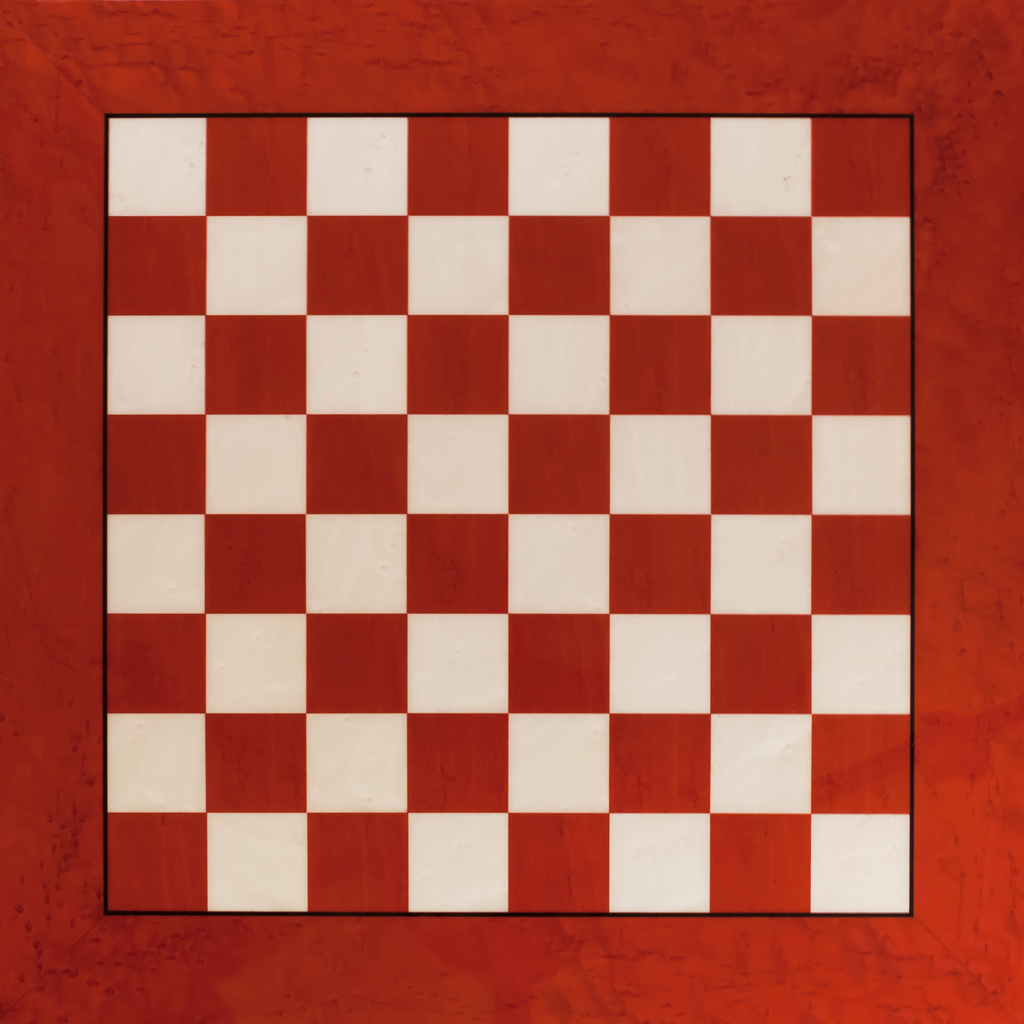 Bologna – 51 cm hand-made Italian Red Erable Luxury Chess Board with 5 cm squares