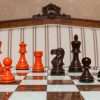 Earl Duo chess set (orange vs brown). Board: 50cm Cordoba Earl Duo chess set (orange vs brown pieces). Board: 50cm "Cordoba"