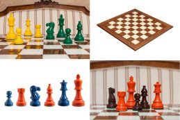 Earl Duo Chess Set with many colour options for chessmen. Includes the board