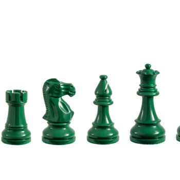 Earl green lacquered boxwood chess pieces