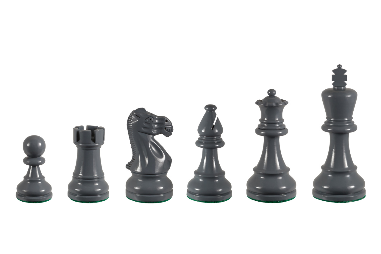 Earl Grey 3.75 inch tournament-size chess pieces in Coloured Boxwood