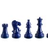 Earl Navy Blue Earl Navy Blue 3.75 inches tournament-size chess pieces in Coloured Boxwood