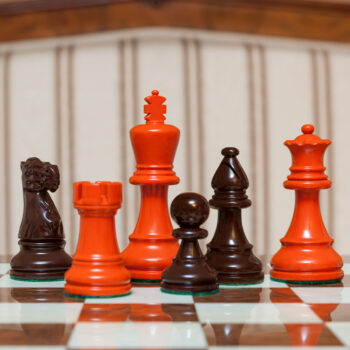 Shown with: 50 cm Cordoba chess board Earl orange and brown chess pieces on the 50 cm Cordoba chess board