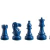 Earl Steel Blue Earl Steel Blue 3.75 inch tournament-size chess pieces in Coloured Boxwood
