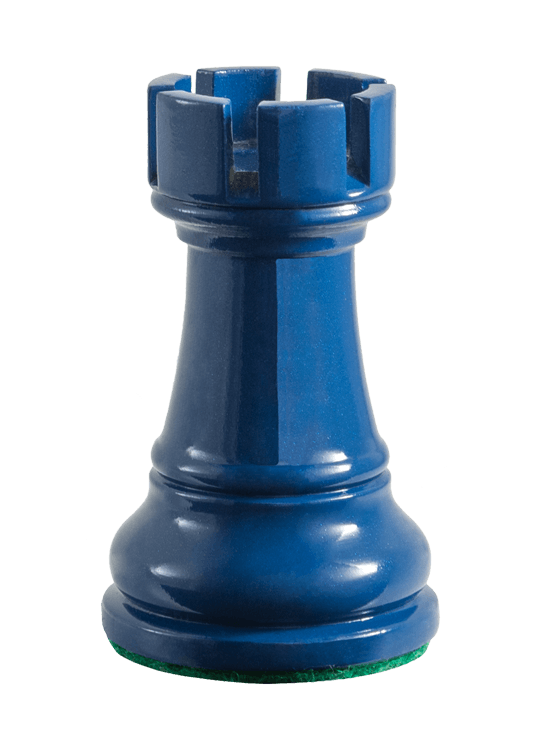 Rook from Earl Steel Blue Chess Series