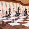 New York Series Chess Pieces on the 50 cm "Cordoba" Chess Board