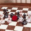 New York Series Chess Pieces on the 50 cm ”Cordoba” Chess Board