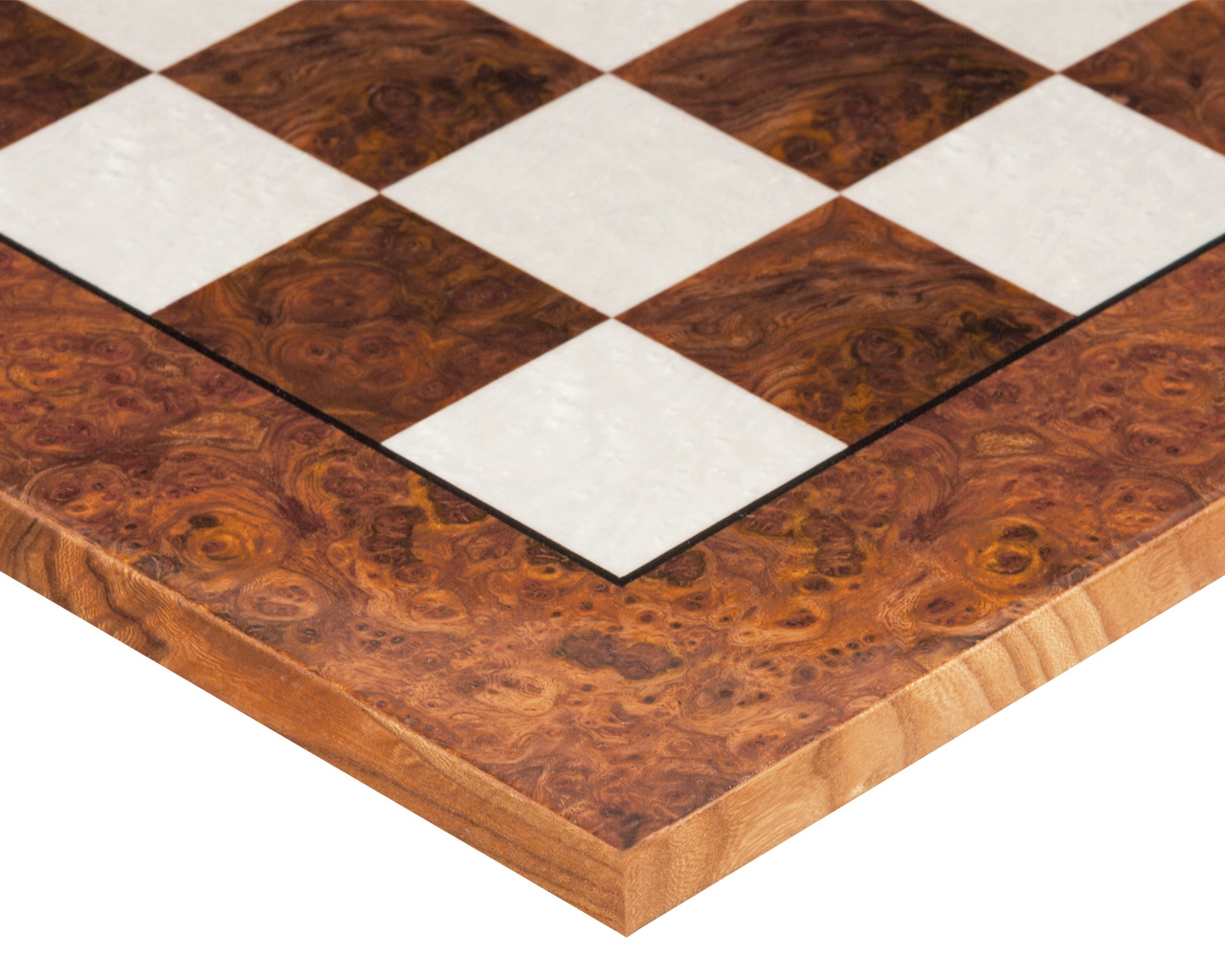 Venezia – 51 cm Root of Elm Glossy Italian Chess Board