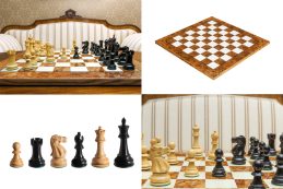 Saga - a complete luxury chess set with a luxury board