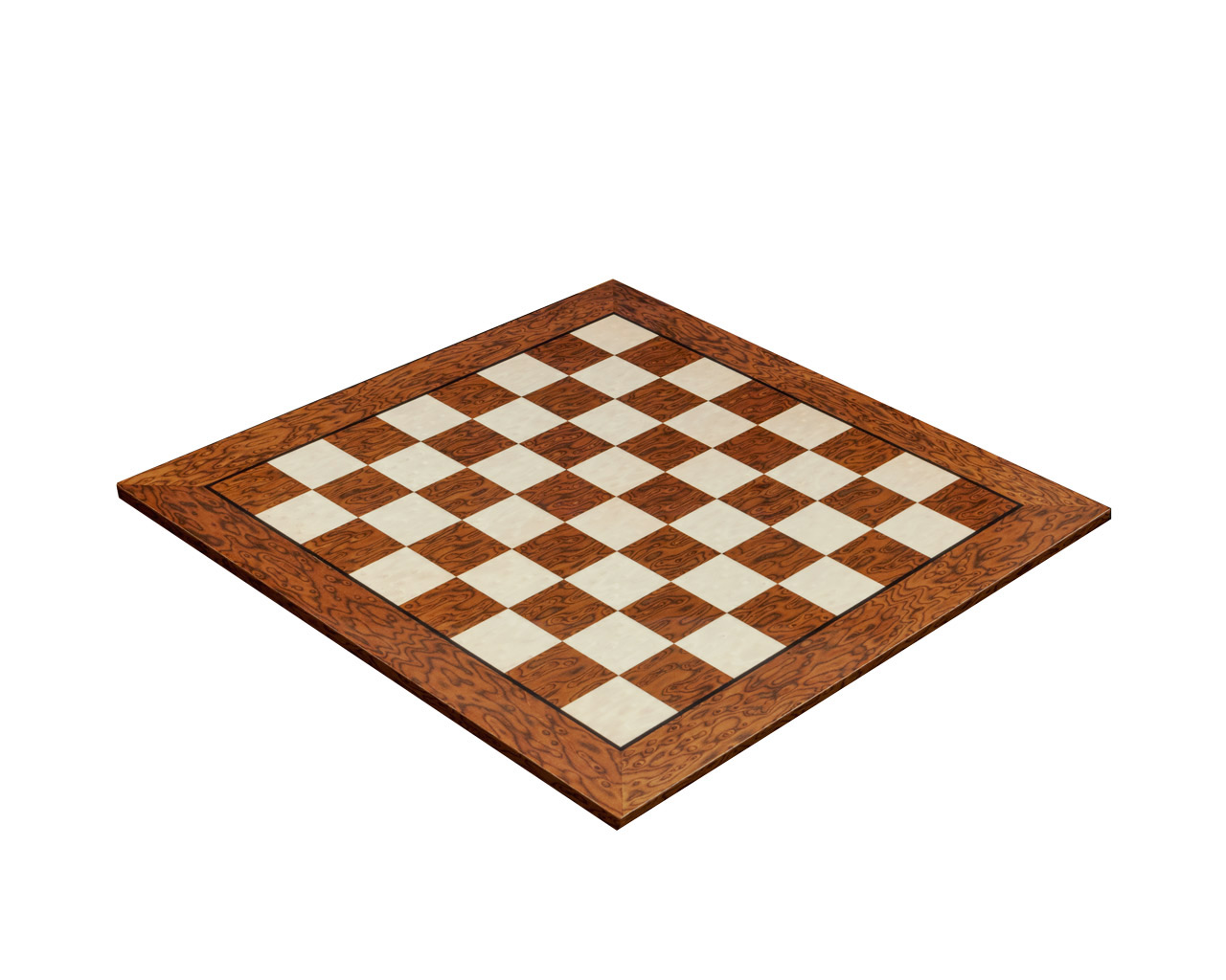 Segovia – 60 cm Brown Ash Burl Spanish Chess Board