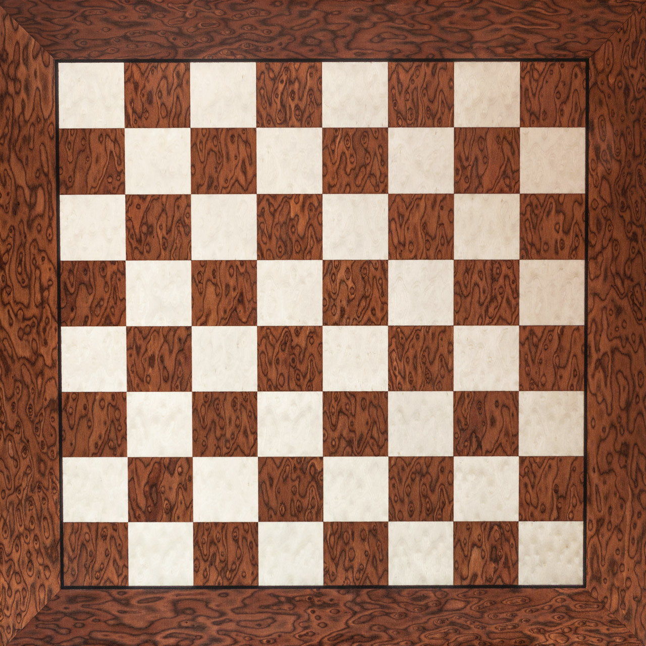 Segovia – 60 cm Brown Ash Burl Chess Board